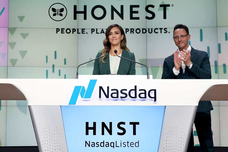 The Honest Company Rings The Nasdaq Stock Market Opening Bell To Mark The Company"s IPO