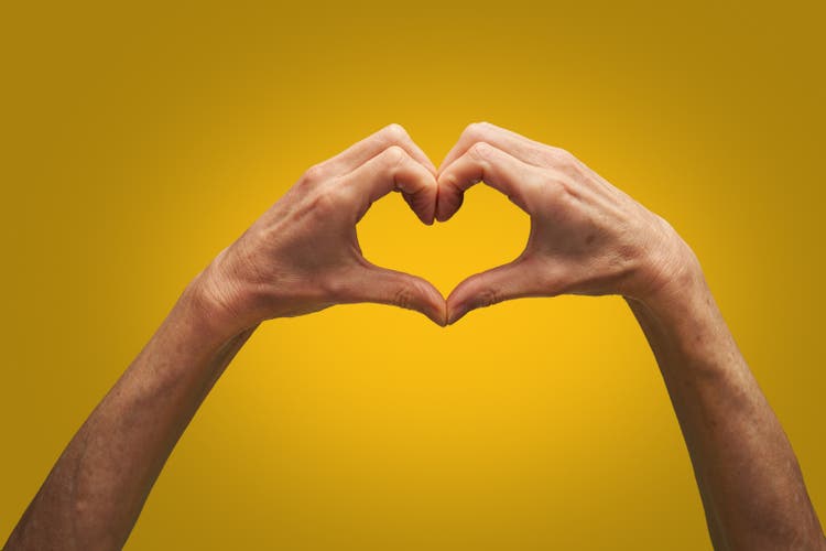 Hands making heart shape