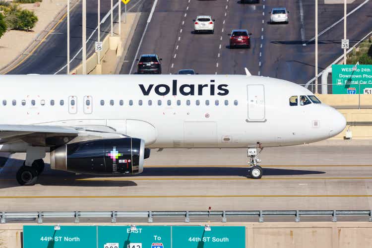 Volaris Airbus A320 airplane Phoenix Airport in Arizona