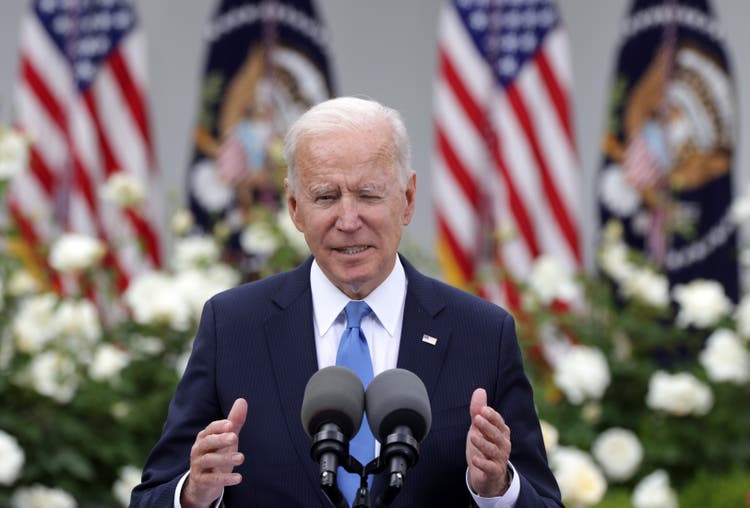 President Biden Delivers Remarks On COVID-19 Response From The Rose Garden