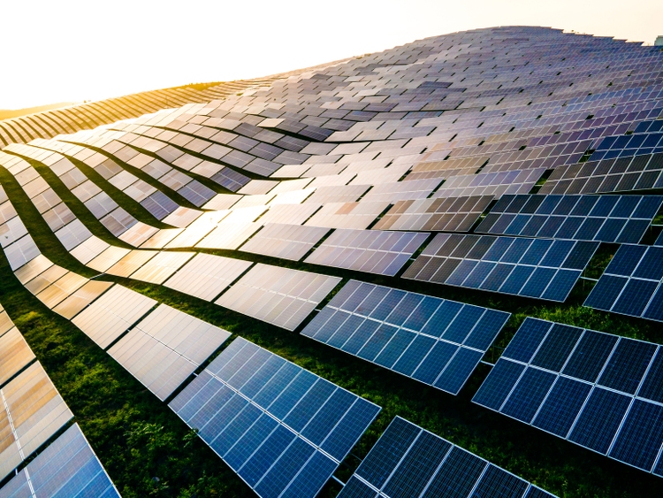 Aerial View Solar Panel