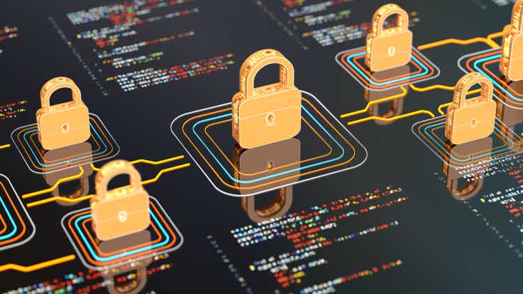 Sistemi digitali di sicurezza in background e protezione dei dati