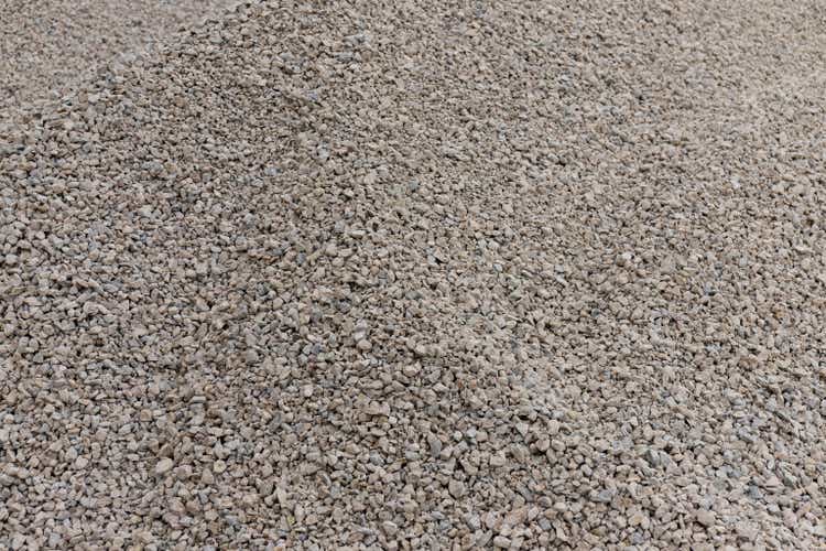 Crushed stone texture background. Macadam. Stone texture