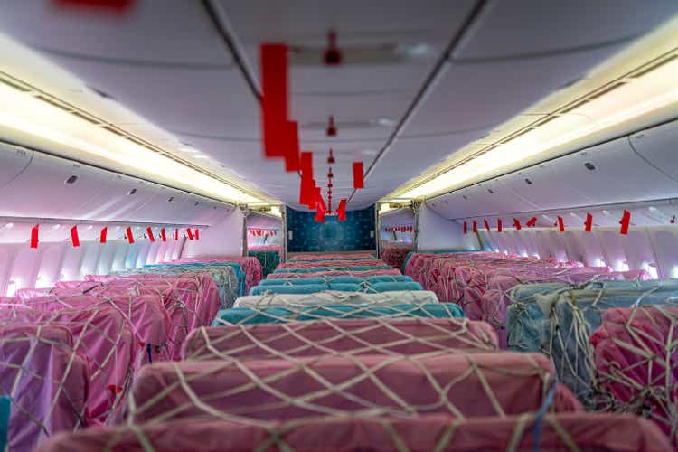 Empty Airplane using for Cargo