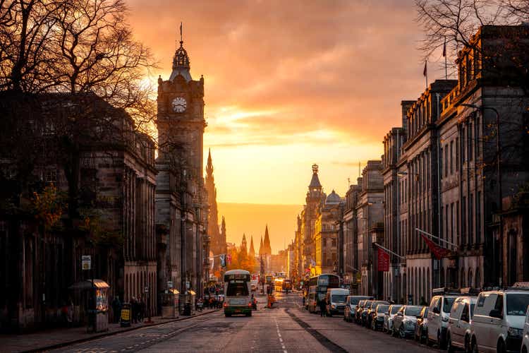 Sunset in Edinburgh