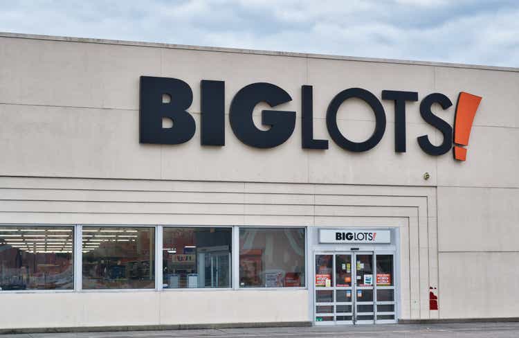 Big Lots storefront in Houston, TX.