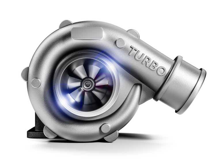 Automobile turbo. Turbocharger car auto part