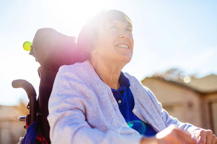 Mature Adult Female with Disability Living Life to the Fullest Photo Series