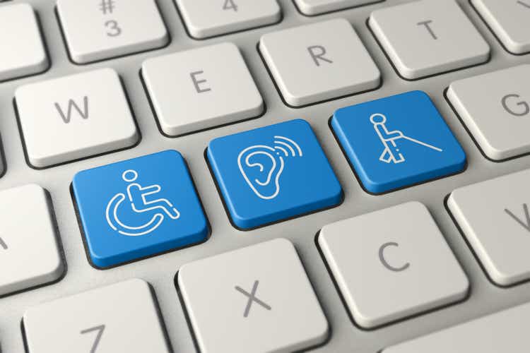 Accessibility computer icon stock photo