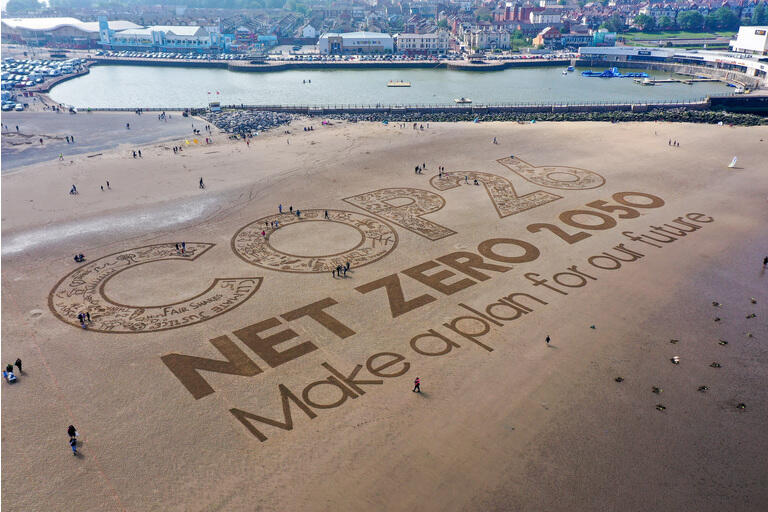 Sand Artwork Highlights Climate Change Ahead Of COP26