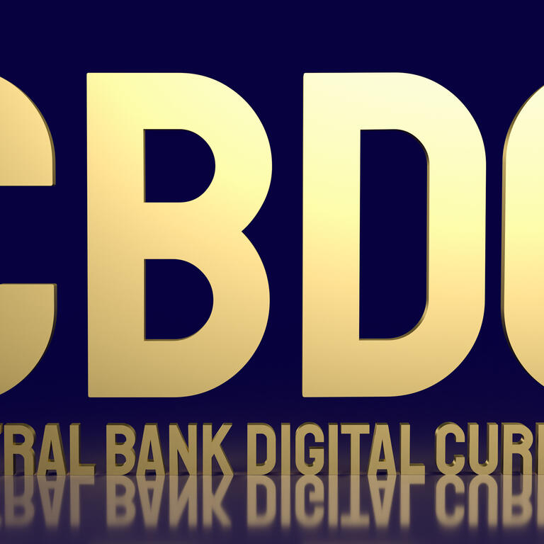cddc or central bank digital currency gold text for business concept 3d rendering