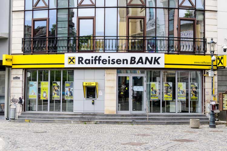 Raiffeisen Bank's branch office in the city center