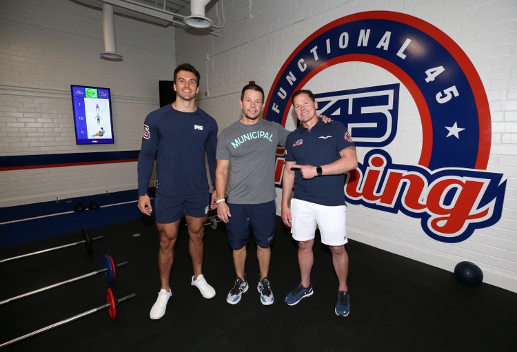Mark Wahlberg Hosts The Opening Of F45 Training Miramar MCAs