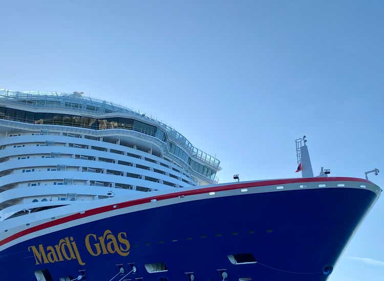 Carnival Mardi Gras Cruise Ship Docked in Florida