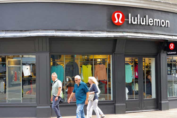 The retail shop of lululemon in London.