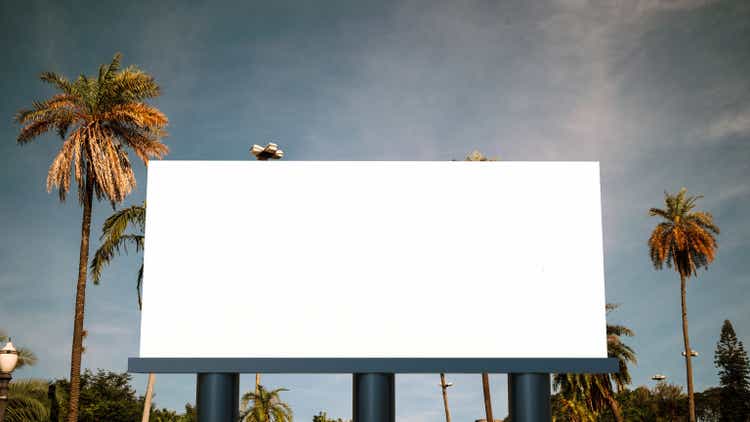 Street billboard 3d mock up
