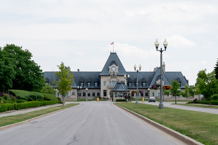 Magna International Inc. headquarters in Aurora, On, Canada.