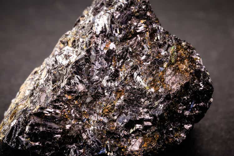 sphalerite ore (ZnS), also called blend, main source of zinc sulfide