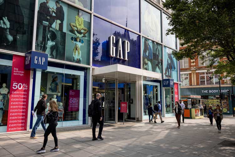 The Gap stock gains sharply after comparable sales crush expectations (NYSE:GPS)