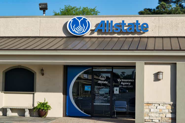 Allstate Insurance buisness exterior in Houston, TX.