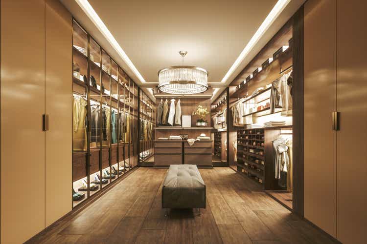 Modern Luxurious Walk-In Closet Interior