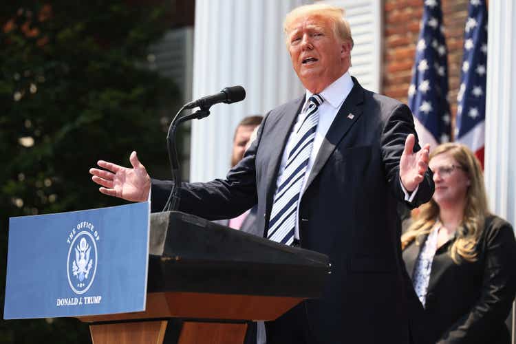 Donald Trump and America First Policy Institute make joint announcement in New Jersey