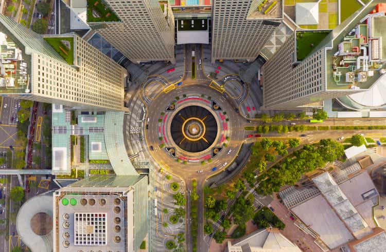 Top view of Fountain of Wealth