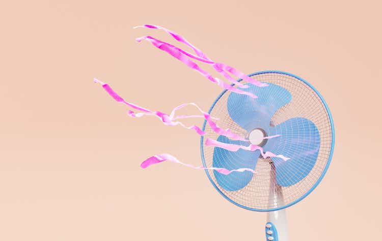 fan with ribbons