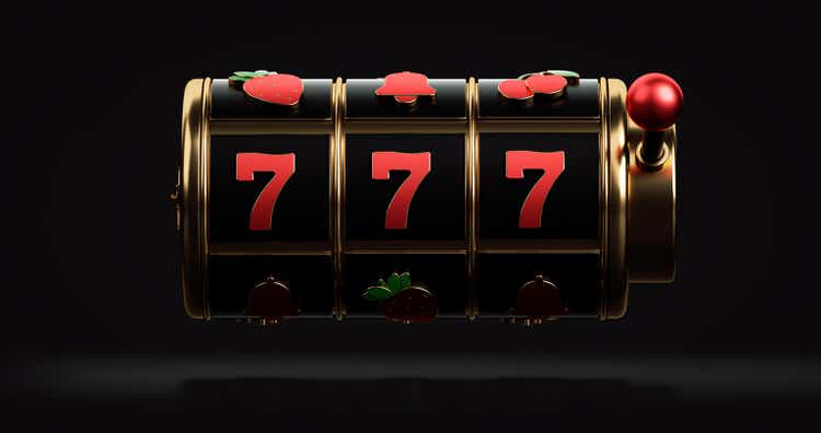 Slot Machine. Casino Modern Concept - 3D Illustration