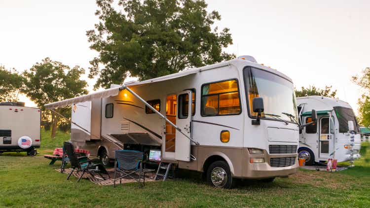 Sun going down at the Rv park