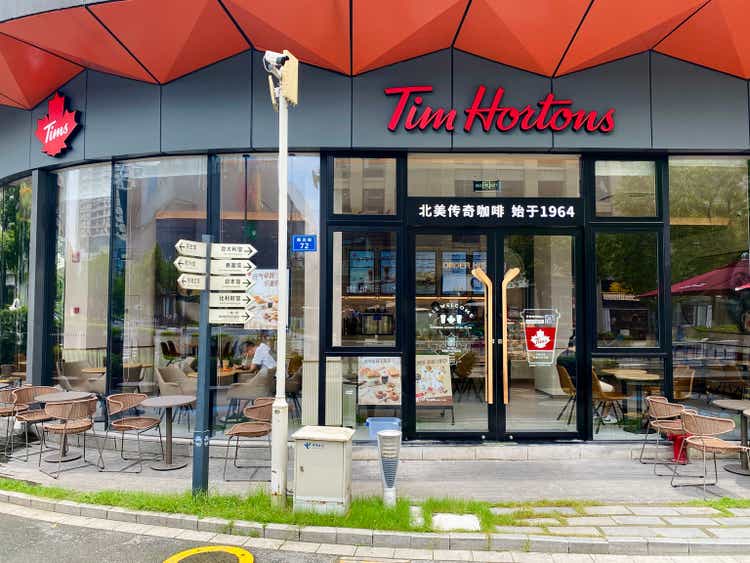 Tim Hurtons Coffee Shop in China