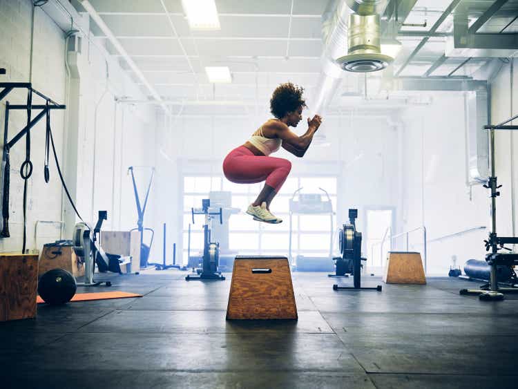 Woman in a Cross Training Gym