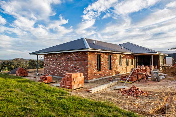 Residential house being built