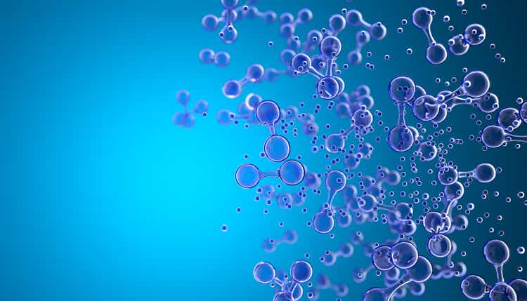 Abstract nano molecular structure concept