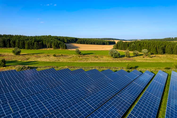 renewable energy: a farm with the photovoltaic panels