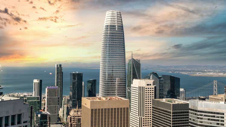 San Francisco cityscape with Salesforce Tower, California, USA