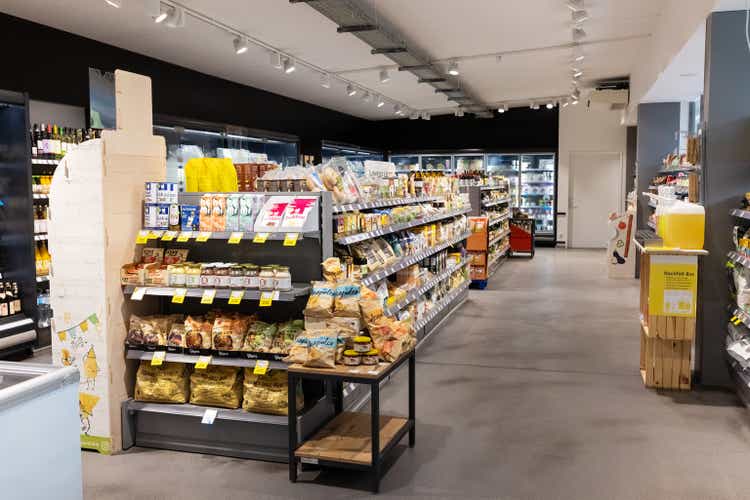Interior of a large grocery store