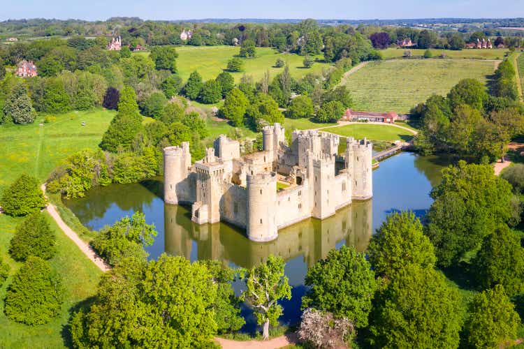 Bodiam castle from above