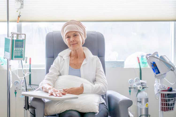 Portrait of a senior woman with cancer during chemotherapy treatment