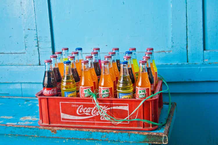 Cuzco, Peru: Colorful Soft Drinks at Market