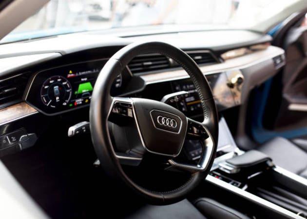 Interior of the Audi e-tron Electric Car.