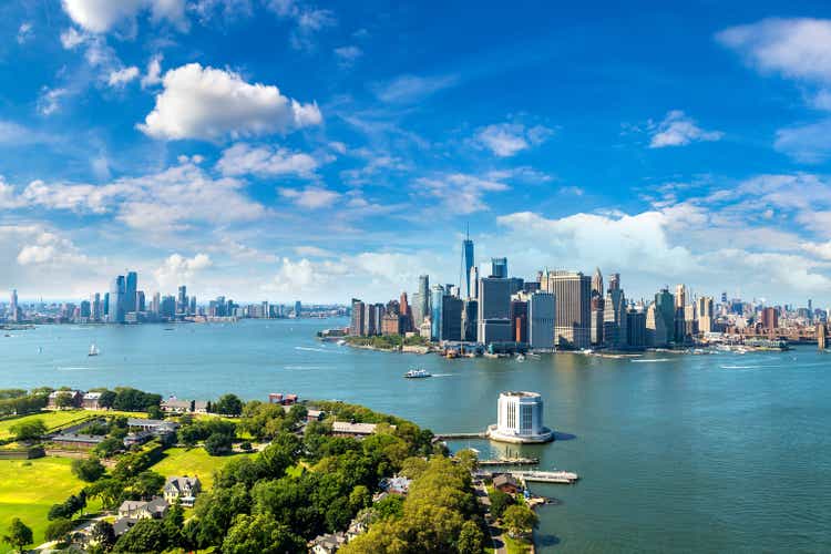 Aerial view of Manhattan in New York