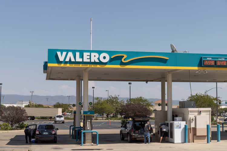 Valero gas station. Valero is the retail arm of Valero Energy.