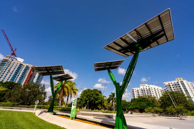 Florida Power and Light FPL Solar Powered trees in the park