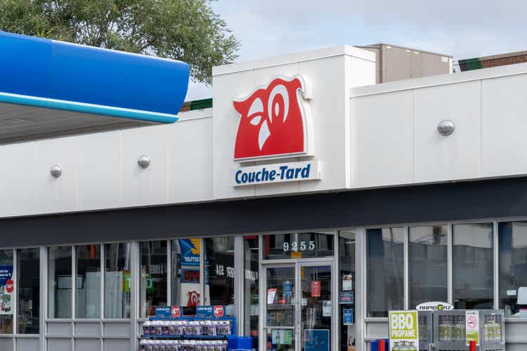 A Couche Tard convenience store at an Ultramar gas station in Montreal, Quebec, Canada.