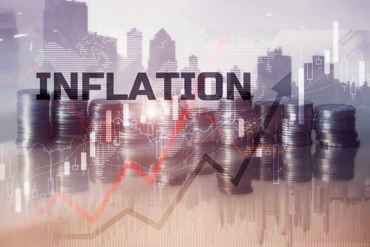 World economics and inflation control concept