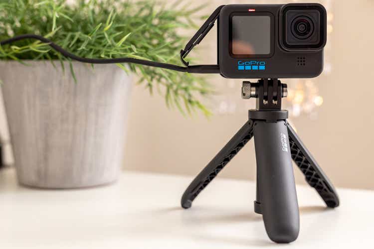 The all new GoPro Hero 10 action camera short after its release.