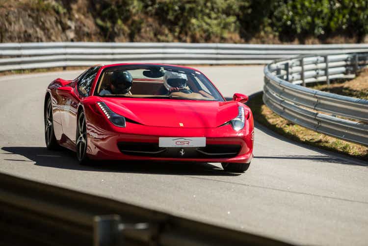 Red Ferrari 458 Italy in Caramulo Motorfestival 2021