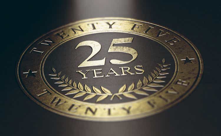Twenty five years. 25th anniversary celebration.