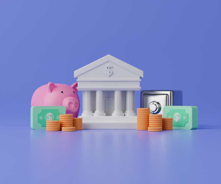 Concept business and finance 3d illustration.